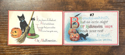 Five Vintage Halloween Postcards, Choose Your Variant - Antique Halloween Gift Postcards Choose Your Own!