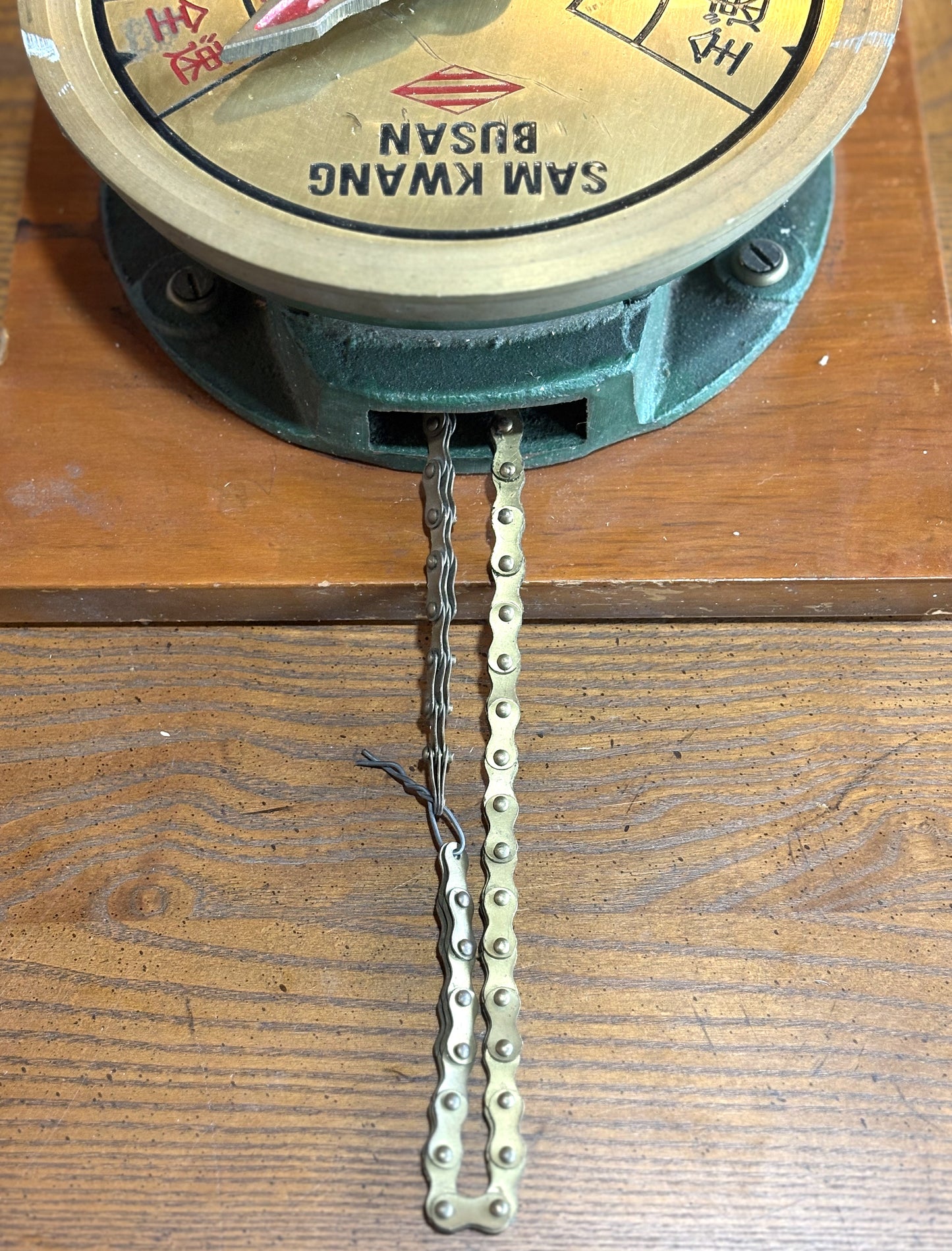 Antique Sam Kwang Ship Engine Order Telegraph - Sam Kwang Busan Brass Nautical Wall Display