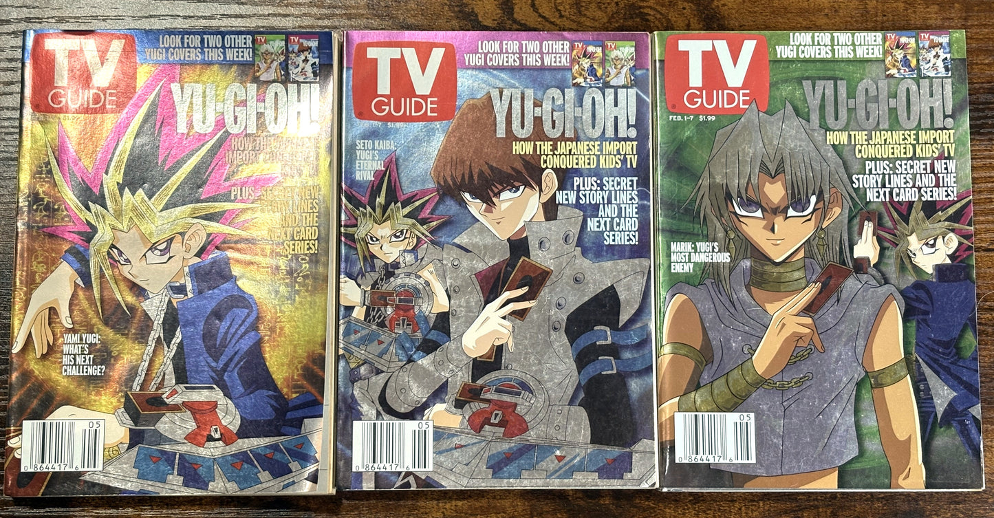 Yu-Gi-Oh! Set of Three 2003 TV Guides - Full Set Of 3 TV Guides Yu-Gi-Oh from 2003