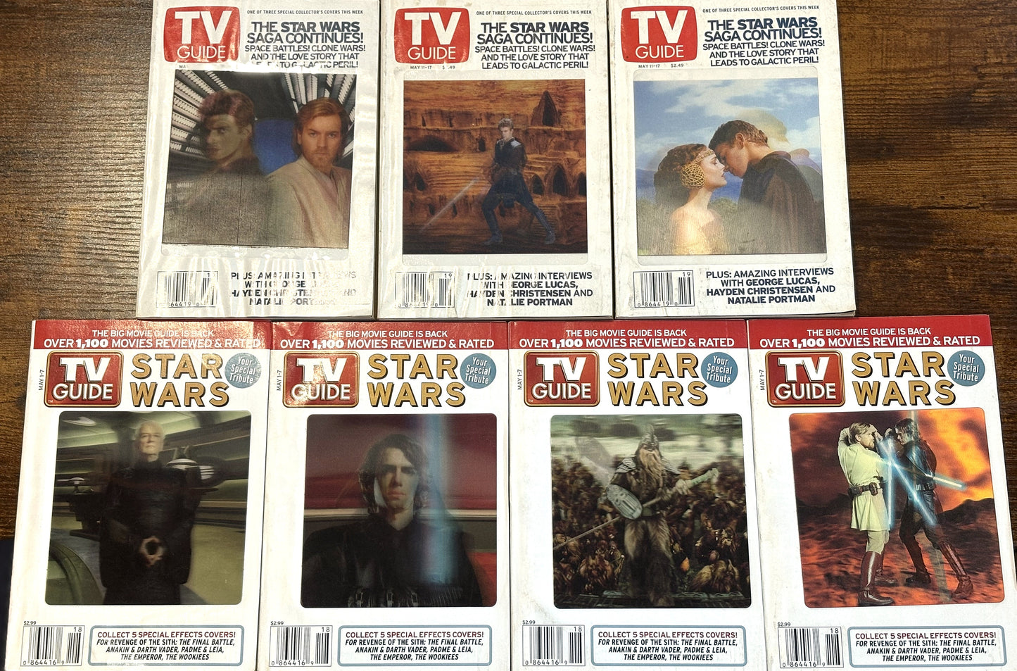 Star Wars Special Effect Cover TV Guides 7 To Choose From - Vintage TV Guides Star Wars, Effect Covers 7 Variations