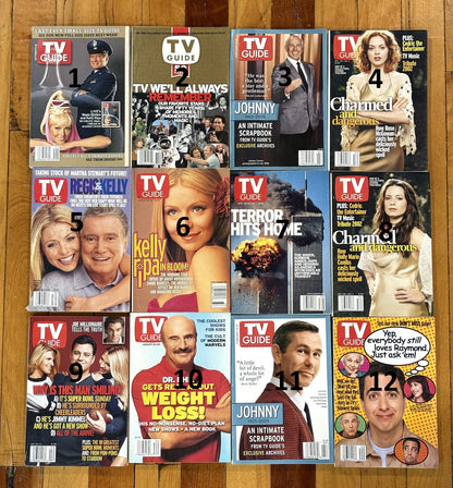 Antique TV Guides 12 To Choose From - Vintage TV Guides 12 Variations