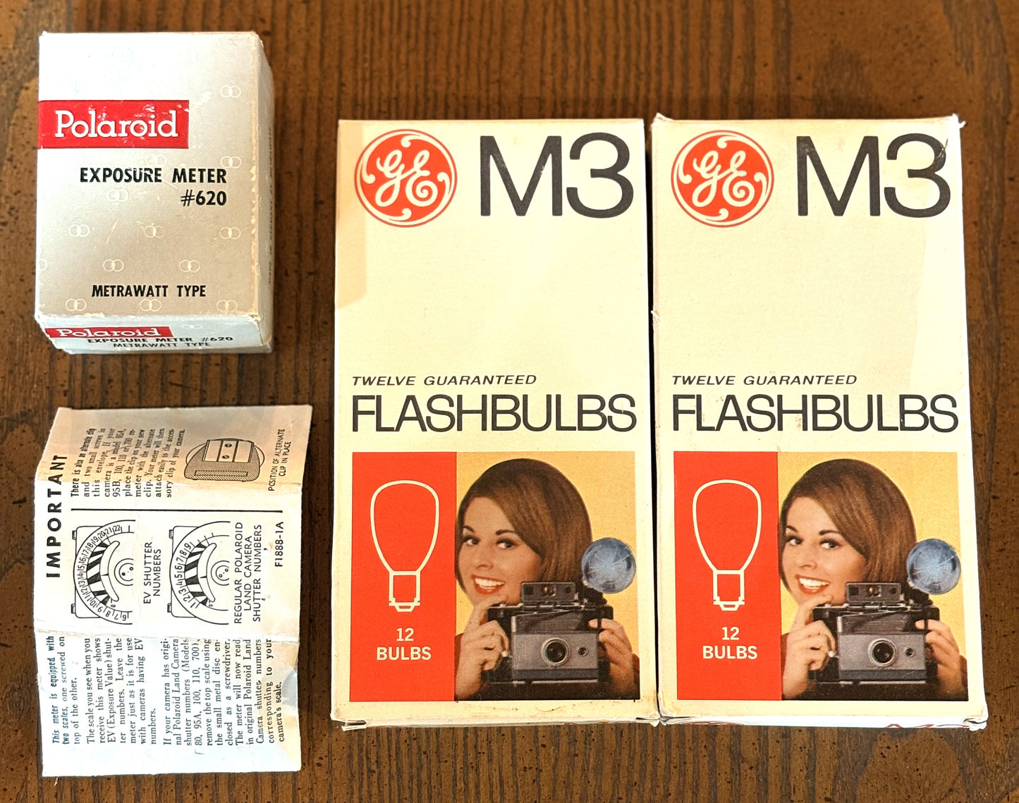 Vintage Polaroid/General Electric Photography Accessories Lot - Antique Camera Accessories - Polaroid Photography Accessories