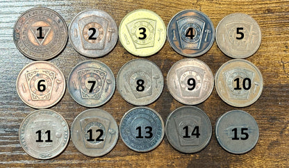 Masonic Pennies From Varying Chapters 15 To Choose From - Freemasonry Fifteen Chapters One Pennies to Choose from!!!