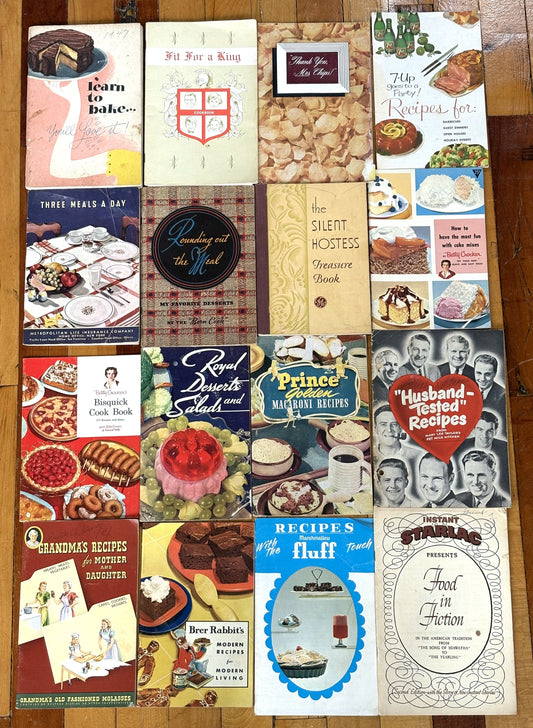 Antique Cookbook/Baking Recipes With Over 40 Different Books!!! - Vintage Recipe Book - Easy Vintage Classic Recipe Booklets