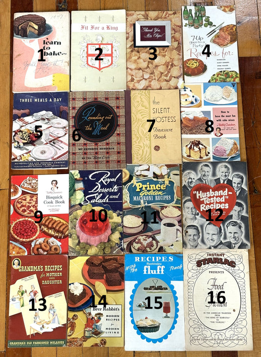 Antique Cookbook/Baking Recipes With Over 40 Different Books!!! - Vintage Recipe Book - Easy Vintage Classic Recipe Booklets
