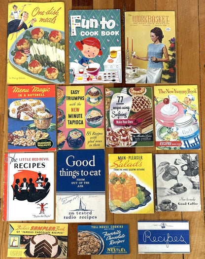 Antique Cookbook/Baking Recipes With Over 40 Different Books!!! - Vintage Recipe Book - Easy Vintage Classic Recipe Booklets