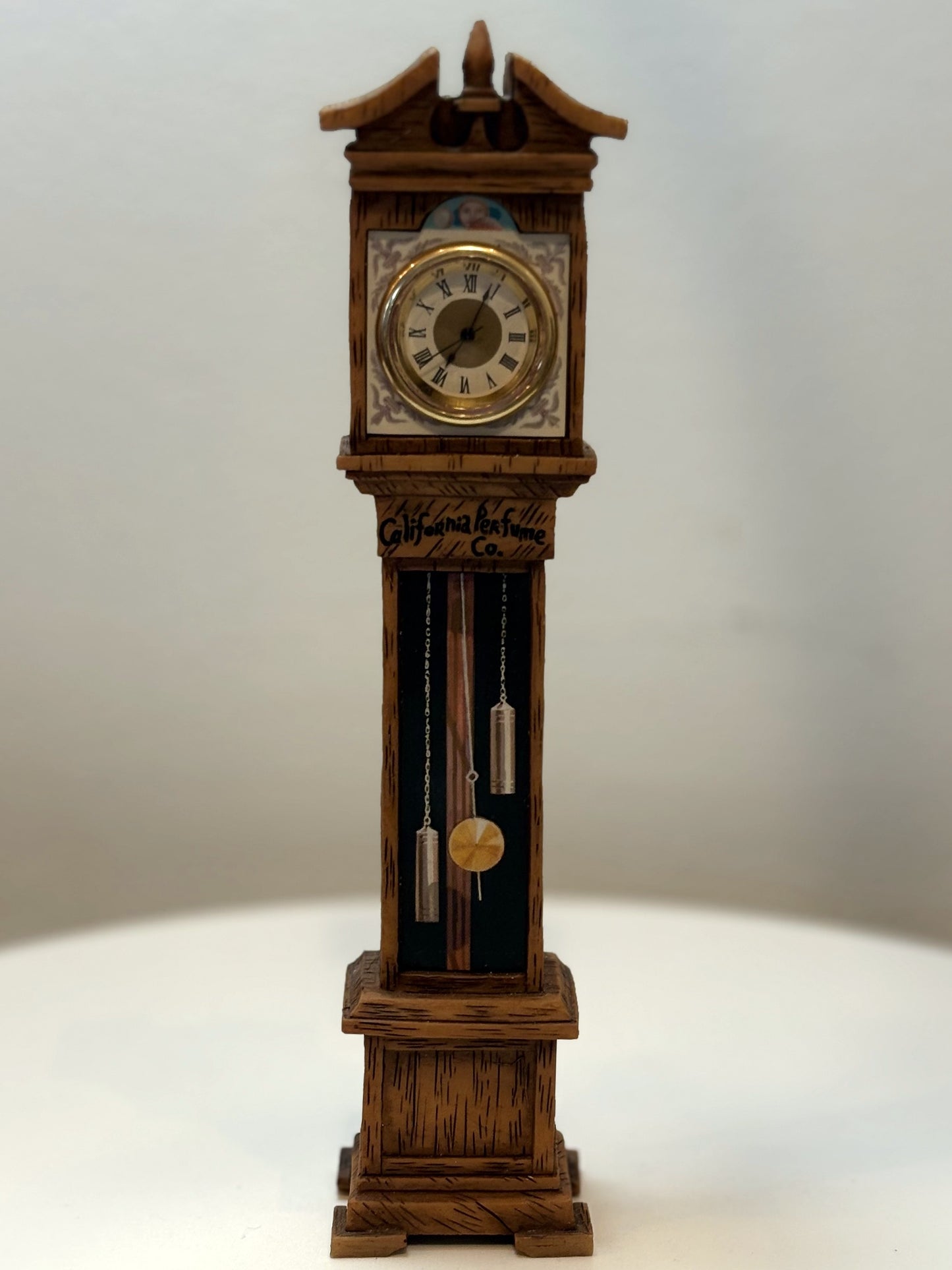 Antique California Perfume Company Grandfather Clock Miniature Figurine - Dollhouse Grandfather Clock California Perfume Co.