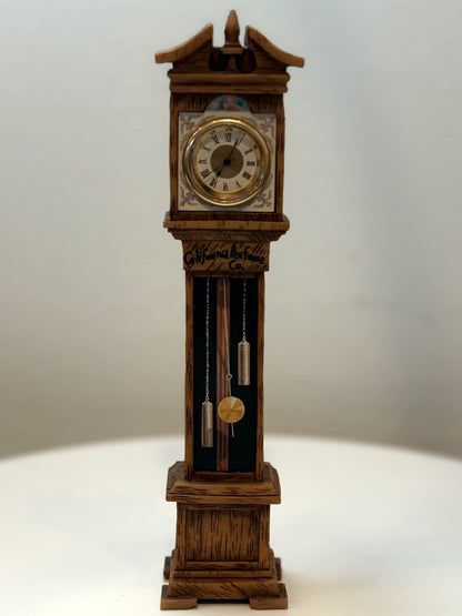 Antique California Perfume Company Grandfather Clock Miniature Figurine - Dollhouse Grandfather Clock California Perfume Co.