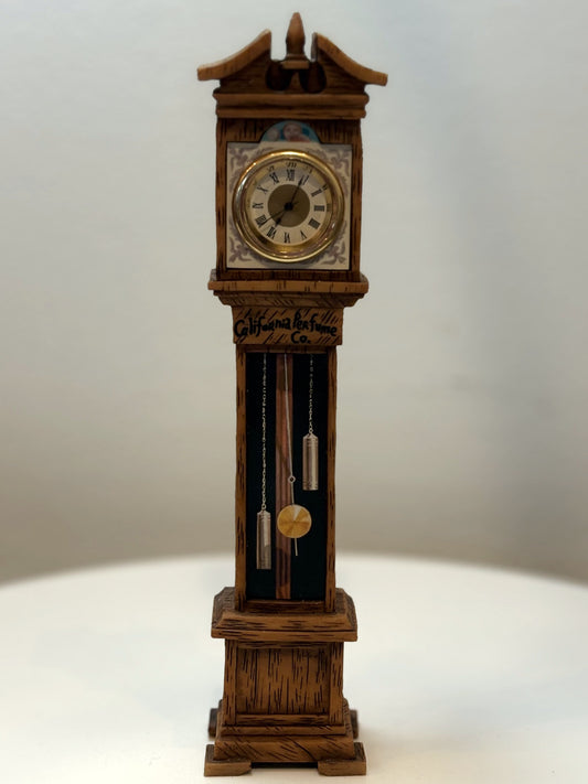 Antique California Perfume Company Grandfather Clock Miniature Figurine - Dollhouse Grandfather Clock California Perfume Co.