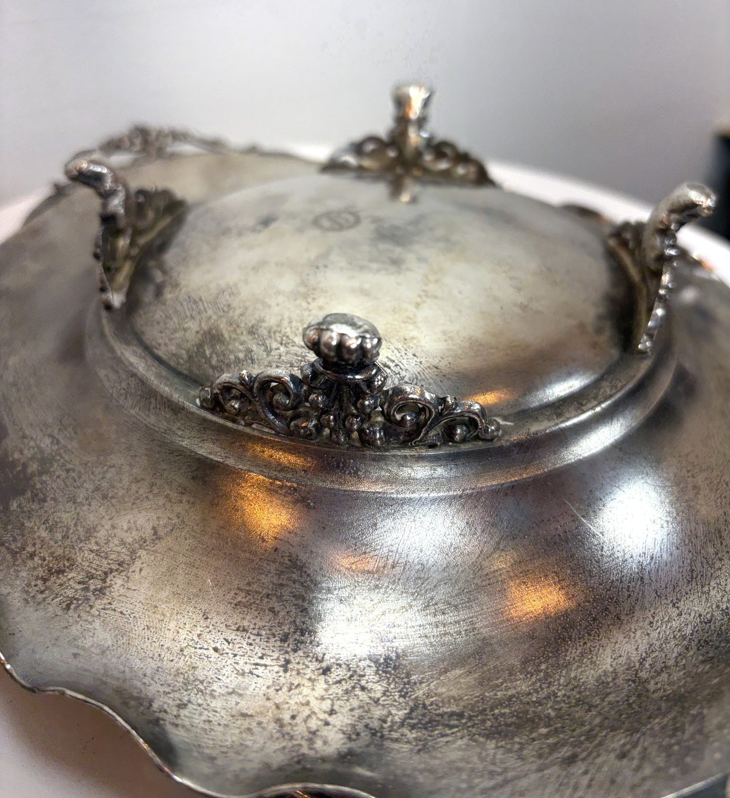 Antique Quadruple-Plated Van Bergh Bridal Basket Model #1110 - Van Bergh Victorian Era Vintage Bride Basket