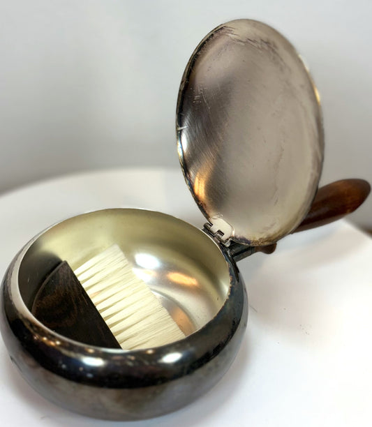 Antique Silent Butler Two Piece Set Brush and Tray - 1950s Silent Butler Crumb Catcher and Brush Full Set