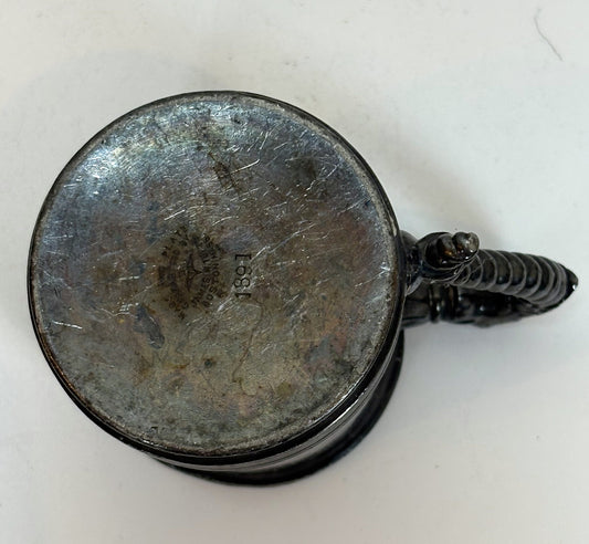 Vintage James W. Tufts Quadruple Plate Christening Cup - Antique Child's Cup Dragon Handle Motif by James Tufts of Boston, Mass