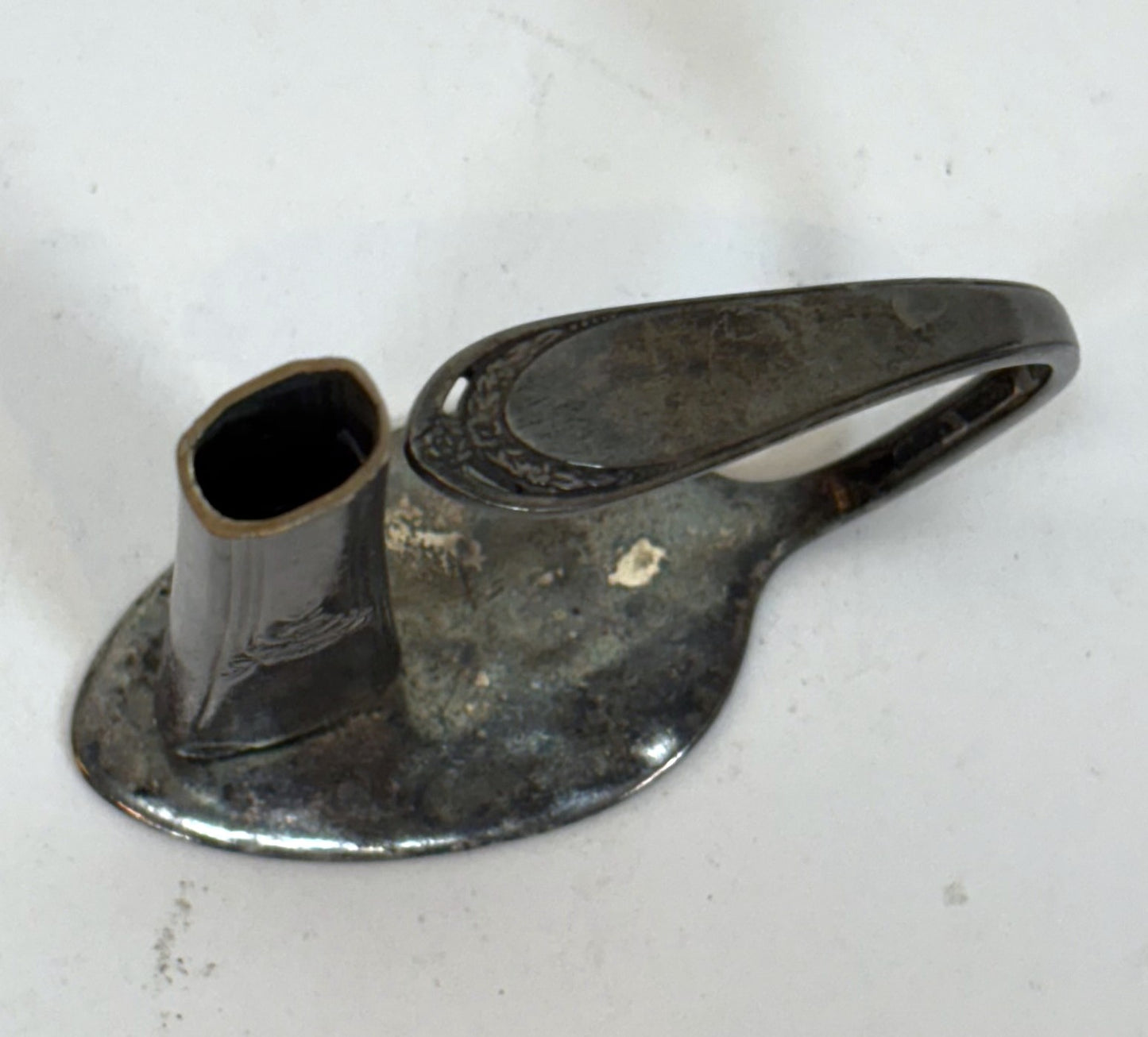 Handmade Antique Spoon Vase - Upcycled Spoon Candle Holder - Antique Bud Vase Silverplate Spoon