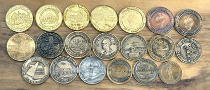 New England Antique Town Medals - New Hampshire, Massachusetts, and Maine Town Medals, Twenty to Choose from!!!