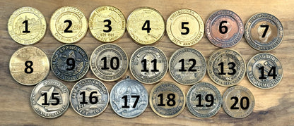 New England Antique Town Medals - New Hampshire, Massachusetts, and Maine Town Medals, Twenty to Choose from!!!