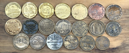 New England Antique Town Medals - New Hampshire, Massachusetts, and Maine Town Medals, Twenty to Choose from!!!