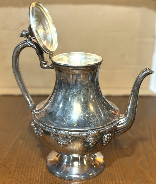 3-Piece Tea & Coffee Service with Creamer and Sugar, Double Plate on Copper - Vintage Sterling Three Piece Tea Service Set