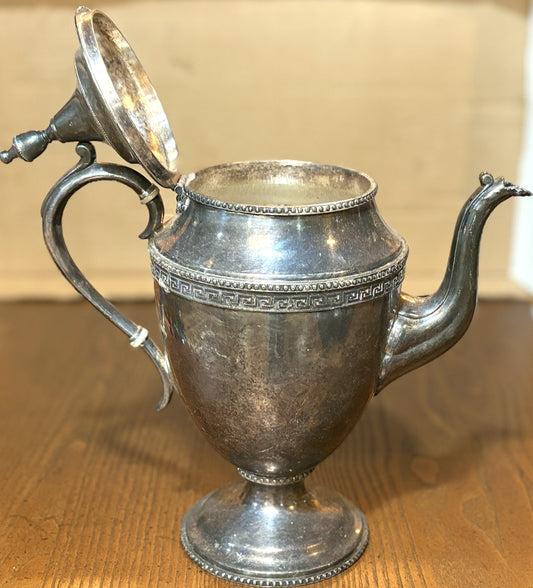 1790 Pattern Silver Plate Hollow Ware 4 Piece Tea Service Set - Four Piece Antique Tea Service Set pattern 1790 Stamped