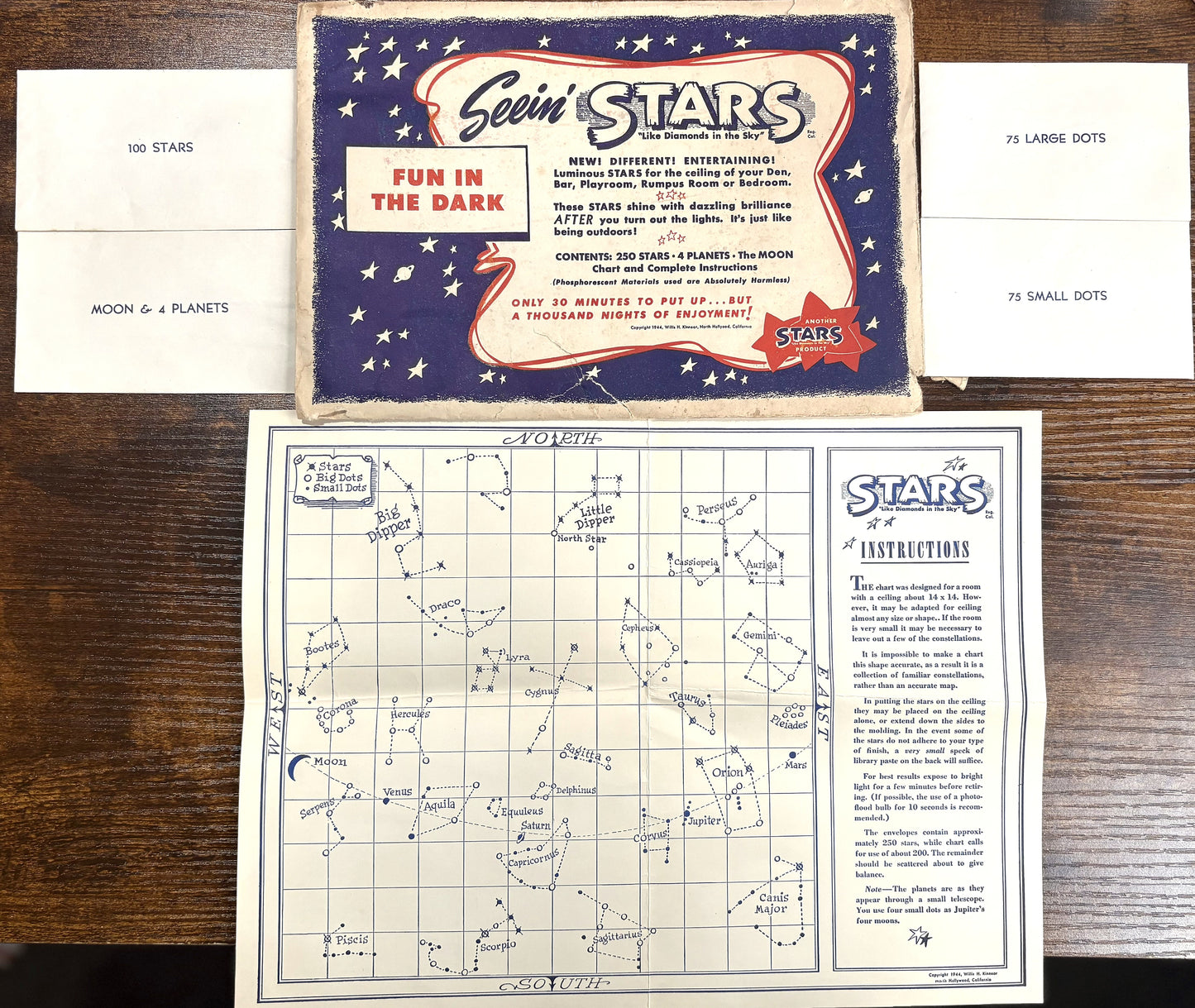 1944 Seein' Stars Luminous Ceiling Stars - Another Stars "Like Diamonds In The Sky" Luminous Ceiling Decor 1944