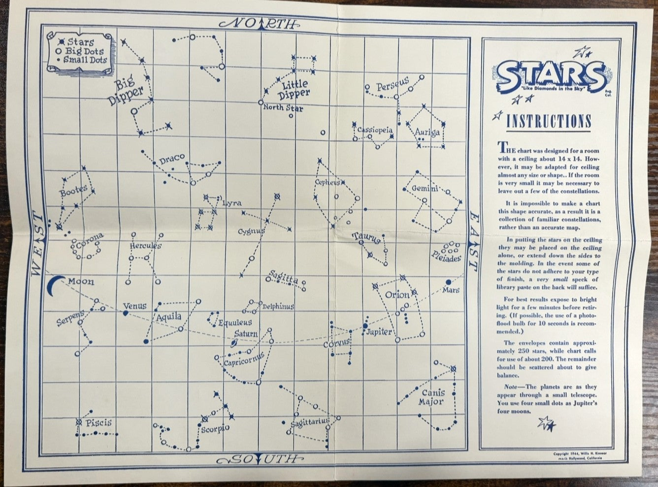 1944 Seein' Stars Luminous Ceiling Stars - Another Stars "Like Diamonds In The Sky" Luminous Ceiling Decor 1944