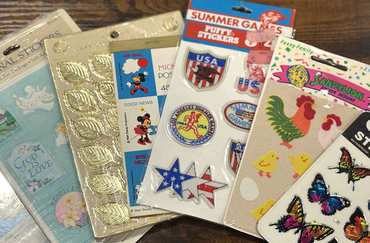Antique 1980s Assorted Sticker Sheets - Vintage Unique Classic Sticker Sheets