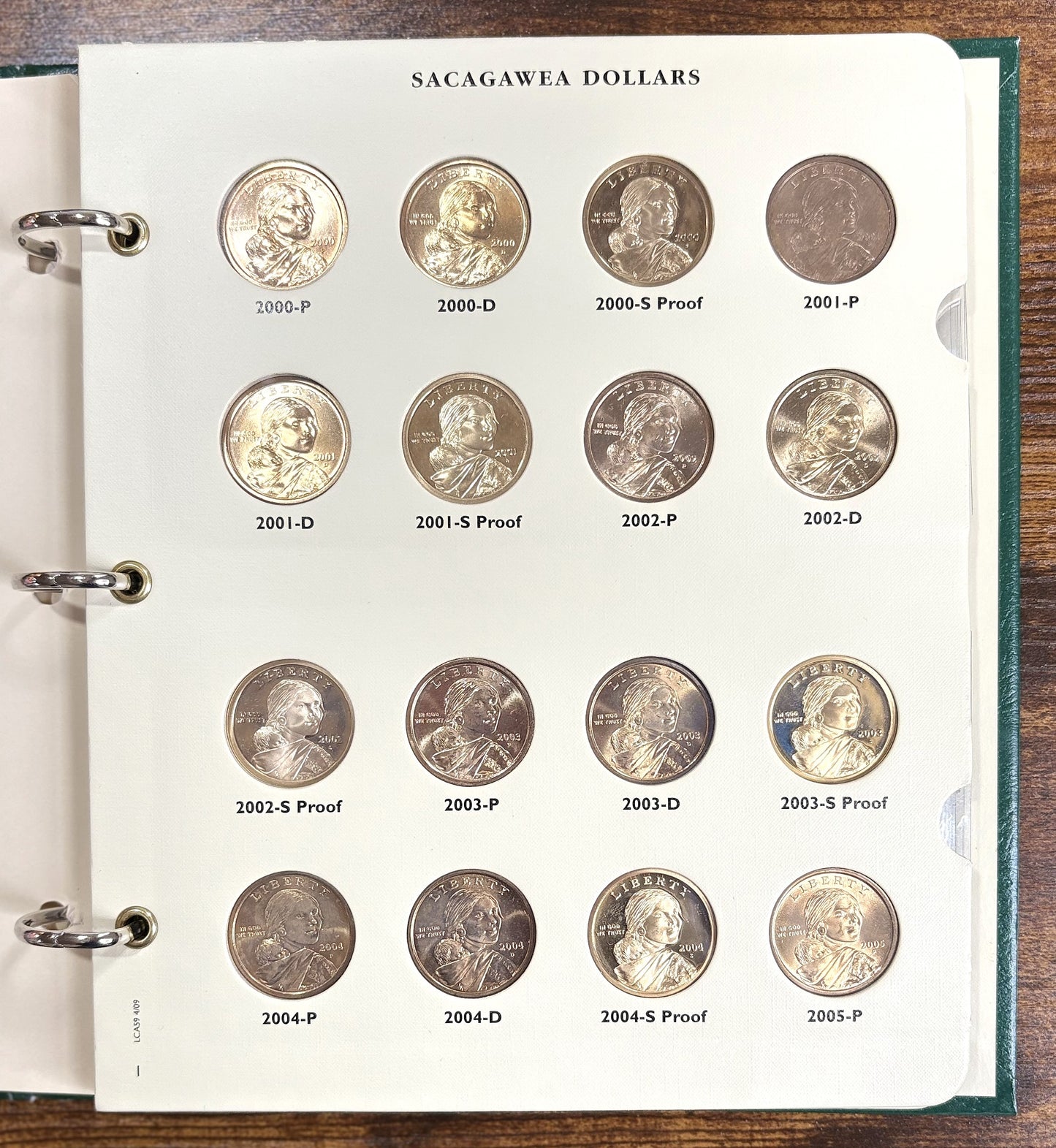 Sacagawea Dollars 2000-2008 Native American Archive Quality $1 Series Full Set - Completed Sacagawea Dollars Native American One Dollar Series