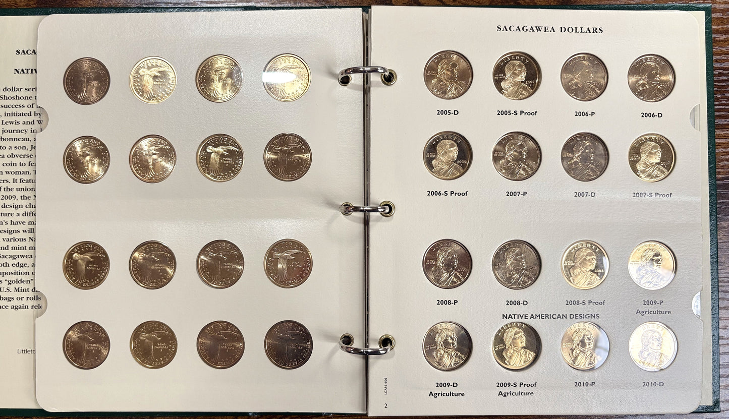 Sacagawea Dollars 2000-2008 Native American Archive Quality $1 Series Full Set - Completed Sacagawea Dollars Native American One Dollar Series