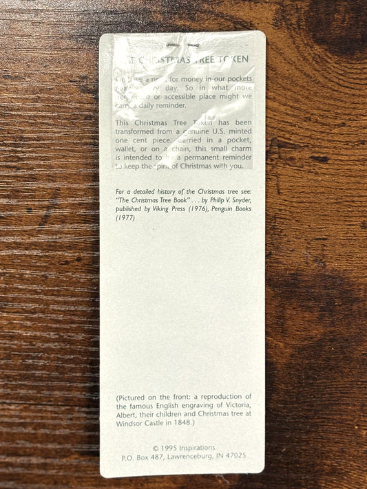 Holed Penny Christmas Tree Token - The Story of the Christmas Tree Christmas Token Gift
