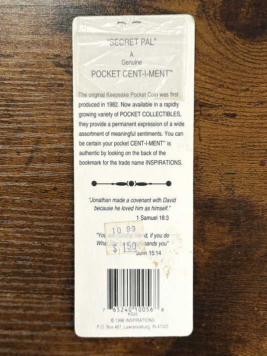 Secret-Pal Genuine Pocket Cent-I-Ment - Holed Penny Original Keepsake Pocket Coin Gift