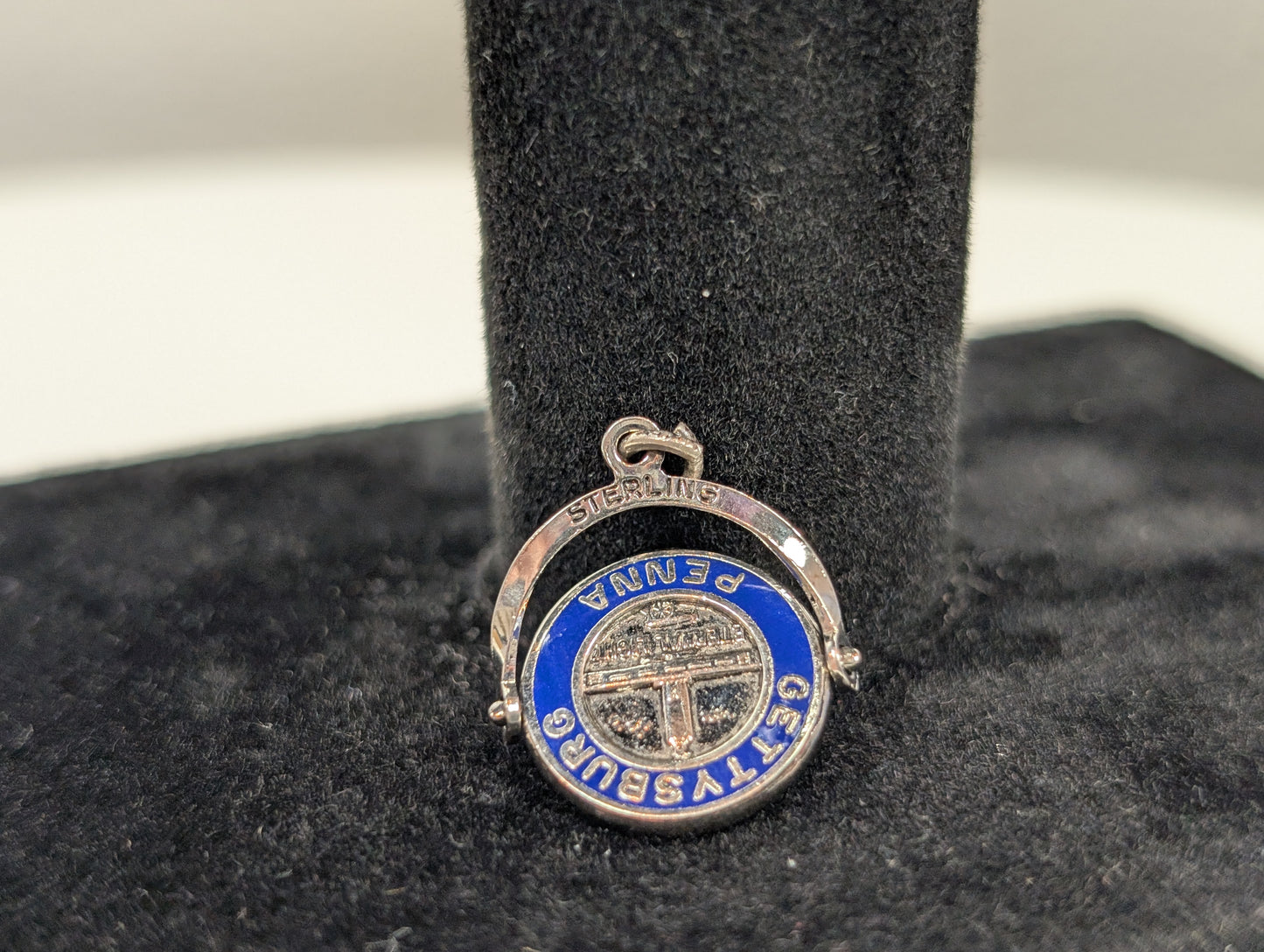 Sterling Silver Eternal Light Peace Memorial Spinner Pendant - Stamped and Tested Sterling Silver - Gettysburg Pennsylvania Spinner Pendant