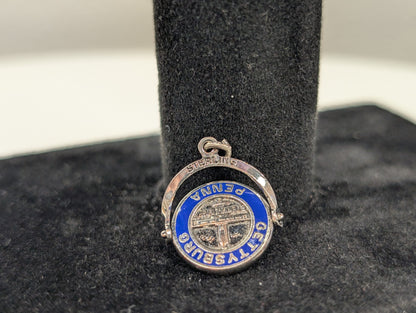 Sterling Silver Eternal Light Peace Memorial Spinner Pendant - Stamped and Tested Sterling Silver - Gettysburg Pennsylvania Spinner Pendant