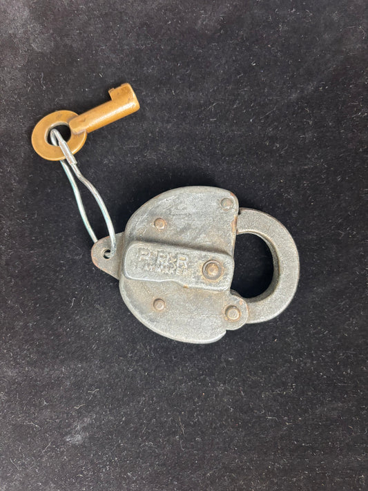 Working Vintage PRR Pennsylvania Railroad Brass Switch Lock & Key | Original Railroad Lock | Railroadiana Collectible | Working Lock & Key