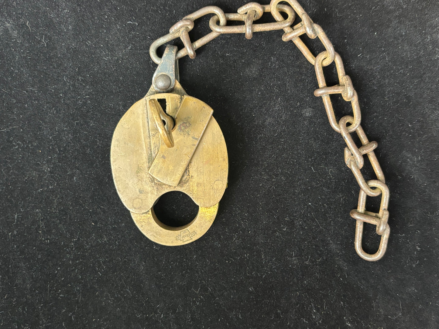 1918 Working Boston Maine B&M Railroad Brass Switch Key and lock
