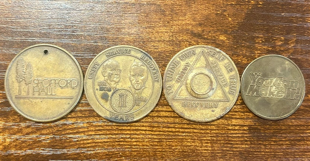 Antique Sobriety Medallions - Vintage Pick Your Variant Alcoholics Anonymous Medal