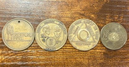 Antique Sobriety Medallions - Vintage Pick Your Variant Alcoholics Anonymous Medal