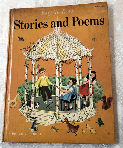 Vintage Children's Poetry Stories 1955 Simon Schuster Big Golden Book - Vintage 1955 "Easy-to-Read Stories and Poems" A Big Golden Book