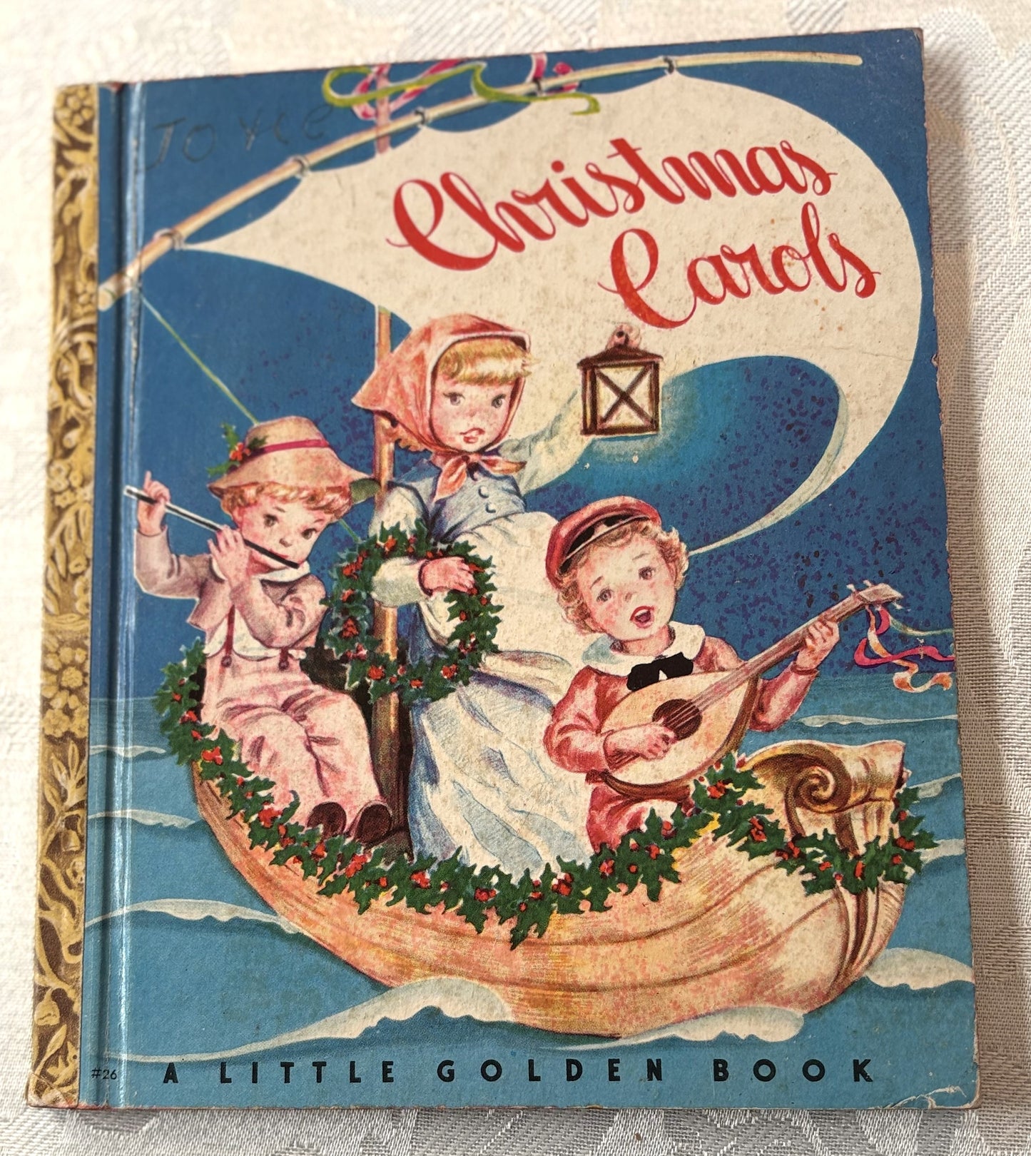 Vintage 1946 Christmas Carols Hardcover Children's Book Music - Christmas Carols Little Golden Book 1946 #26 Vintage