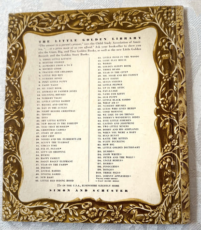 Vintage 1946 Christmas Carols Hardcover Children's Book Music - Christmas Carols Little Golden Book 1946 #26 Vintage