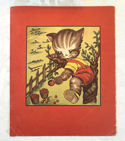 Vintage 1940s Stories of the Three Little Kittens Children's Picture Book Margot Voigt - Stories of the Three Little Kittens #1347 Samuel Lowe Co.