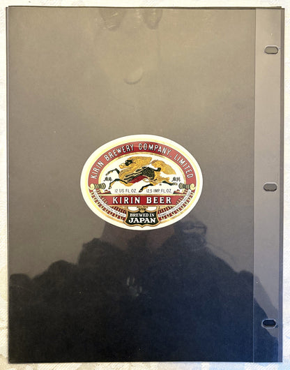 Collectible Lot: 8 Original Kirin Beer Labels Made in Japan - Authentic 1900s-era Kirin Beer Bottle Stickers/Labels 8pc Lot