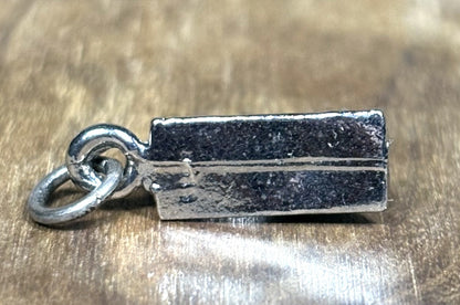 Sterling Silver Antique Style Sewing Machine Charm - Miniature Sterling Silver Sewing Machine Pendant
