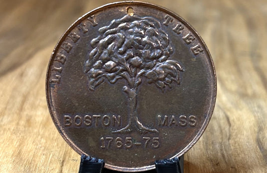 Leslie Hebert Liberty Tree Boston Mass 1765-75 Bicentennial Commemorative Medal - Boston Massachusetts Liberty Tree 1765-1775 Bicentennial Medal by Leslie Hebert