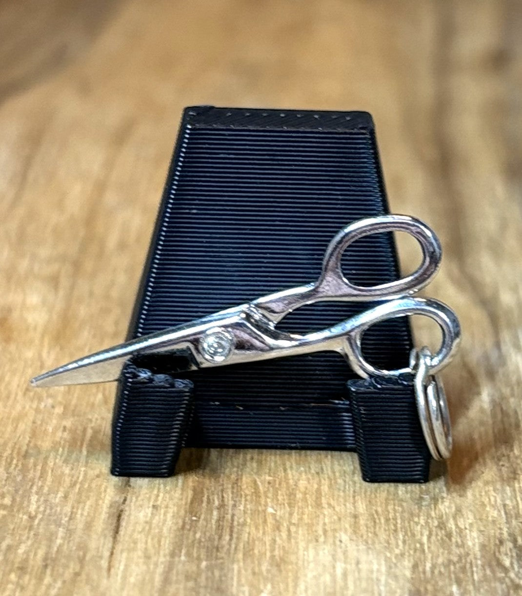 Vintage Beau Sterling Silver Scissors Charm Movable Blades Mechanical Pendant - Vintage Beaucraft Sterling Silver Miniature Scissors Mechanical Charm