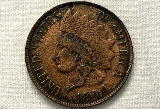 Giant Commemorative 1890 Indian Head Penny Display Piece - "Big Money" Gag Gift Giant 1890 Indian Head Penny