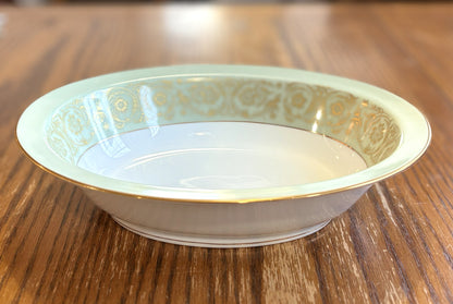 Massive Vintage Noritake Fine China Dinnerware Set 137 Pieces Raphael Pattern - Noritake Japan Fine China 130+ Pc Set: Viscount, Gold Green Scroll