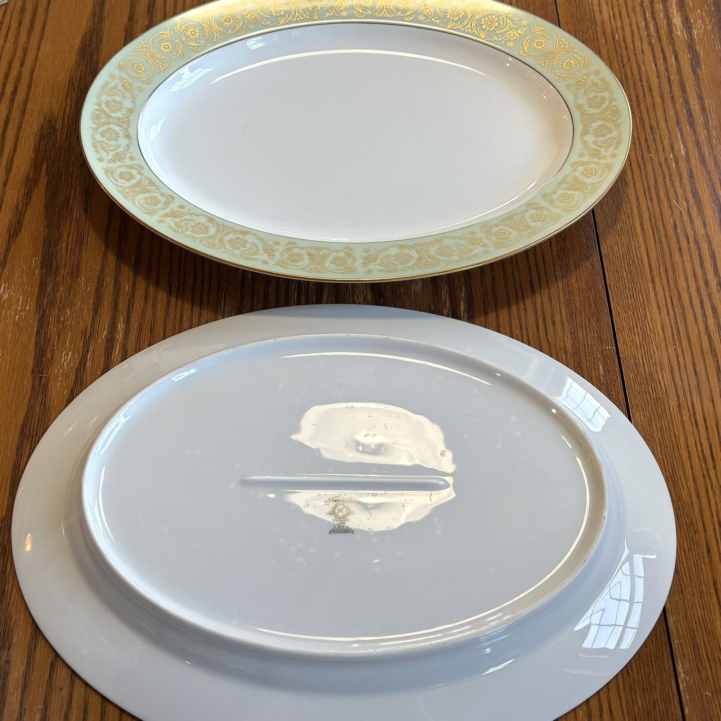 Massive Vintage Noritake Fine China Dinnerware Set 137 Pieces Raphael Pattern - Noritake Japan Fine China 130+ Pc Set: Viscount, Gold Green Scroll