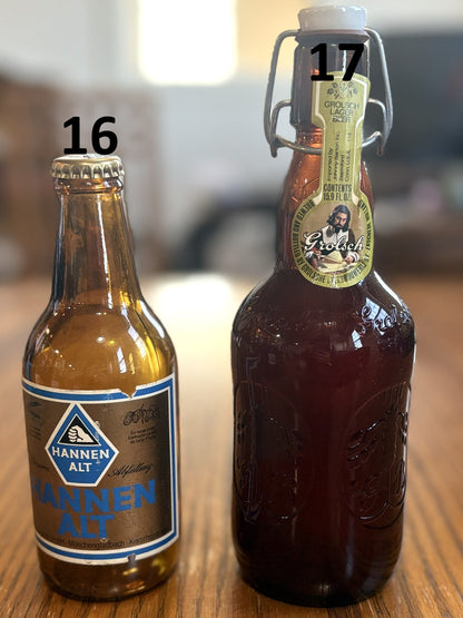 20 Plus Assorted International Beer Bottles Full and Empty Vintage Mix - Antique Beer Bottle Multi-Listing: Over 20 Global Brands Rare Variants Included
