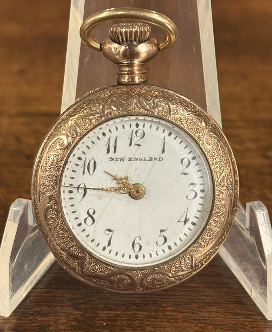 Working No-Jewel Cavour Pocket Watch New England Watch Co. Waterbury CT - Working Antique Cavour Pocket Watch by New England Watch Co.