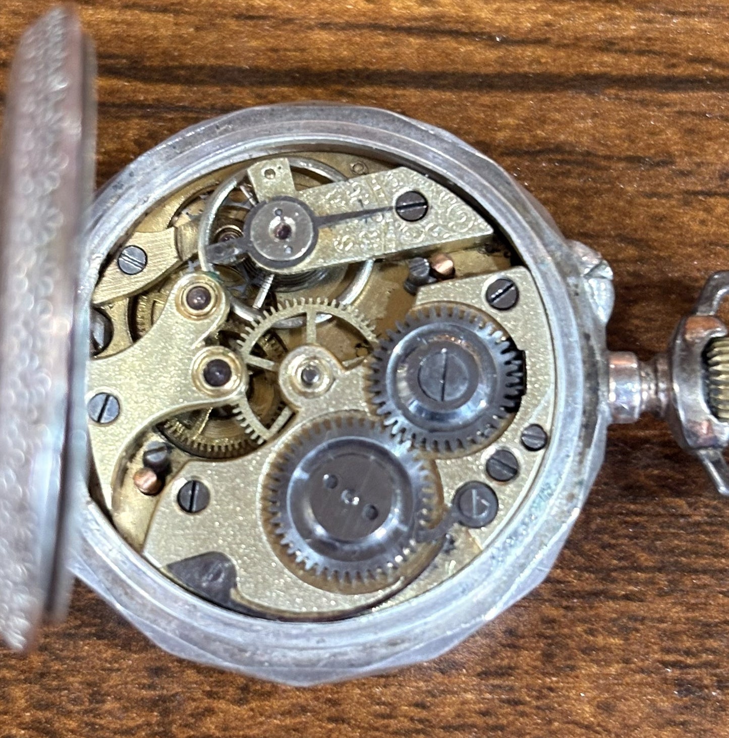 Antique Swiss .800 Silver Pocket Watch 10 Jewel For Repair/Parts - Vintage Swiss Ladies Pocket Watch, .800 Silver Case Non-Working