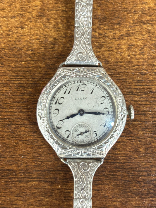 Antique 1924 Elgin Women’s Watch 12K Gold Filled For Parts/Repair - 1924 Art Deco Elgin Wristwatch 12K GF Vintage Watch Project